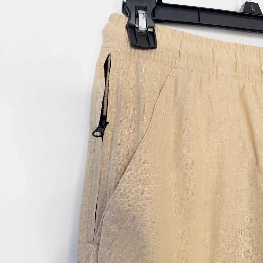 OAS Beige Cargo Linen Pants Size S #0060